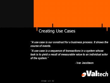 Creating Use Cases
