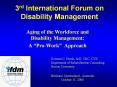 3rd International Forum on Disability Management PowerPoint PPT Presentation