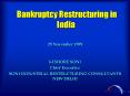 Bankruptcy Restructuring in India PowerPoint PPT Presentation