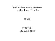 CSE321 Programming Languages Inductive Proofs