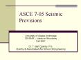 ASCE 705 Seismic Provisions PowerPoint PPT Presentation