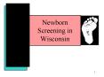 Newborn Screening in Wisconsin PowerPoint PPT Presentation