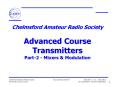 Chelmsford Amateur Radio Society  Advanced Course Transmitters Part-2 - Mixers PowerPoint PPT Presentation