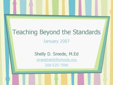 Teaching Beyond the Standards