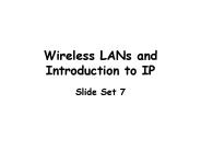 Wireless LANs and Introduction to IP