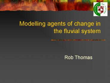 Modelling agents of change in the fluvial system