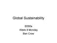 Global Sustainability PowerPoint PPT Presentation