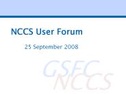 NCCS User Forum