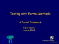 Testing with Formal Methods PowerPoint PPT Presentation