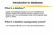 Introduction to databases