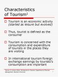 Characteristics of Tourism1 PowerPoint PPT Presentation