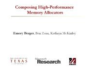 Composing High-Performance Memory Allocators