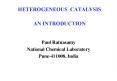 HETEROGENEOUS CATALYSIS AN INTRODUCTION PowerPoint PPT Presentation