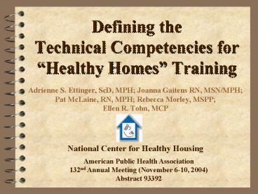 Defining the Technical Competencies for Healthy Homes Training