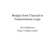Bridges from Classical to Nonmonotonic Logic