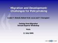 Migration and Development: Challenges for Policymaking PowerPoint PPT Presentation