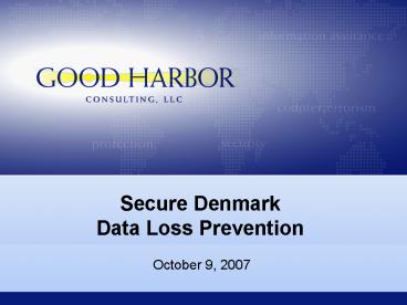 Secure Denmark Data Loss Prevention