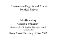 Charisma in English and Arabic Political Speech