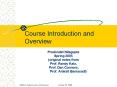 Course Introduction and Overview PowerPoint PPT Presentation