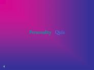 Personality Quiz