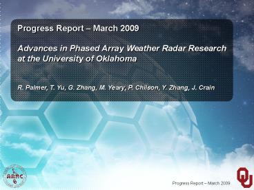 ARRCs Polarimetric Xband Radar