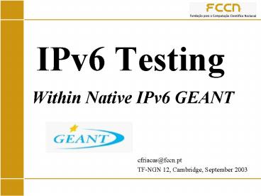 IPv6 Testing