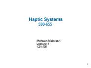 Haptic Systems 530655