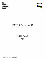 EPICS Database II