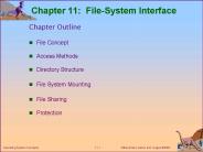 Chapter 11: FileSystem Interface