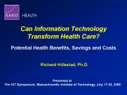 Can Information Technology Transform Health Care