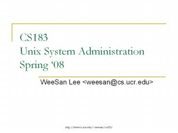 CS183%20Unix%20System%20Administration%20Spring%20