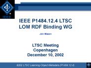 LOM RDF WG
