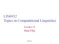 LIN6932 Topics in Computational Linguistics PowerPoint PPT Presentation