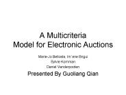 A Multicriteria Model for Electronic Auctions