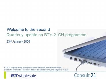 Quarterly update on BT