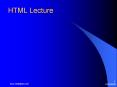 HTML Lecture PowerPoint PPT Presentation