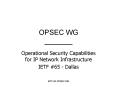 OPSEC WG _______ PowerPoint PPT Presentation