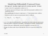 Identifying Differentially Expressed Genes