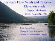 Instream Flow Needs and Reservoir Elevation Study
