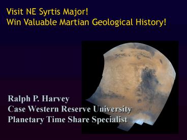 Visit NE Syrtis Major