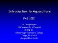 Introduction to Aquaculture PowerPoint PPT Presentation