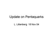 Update on Pentaquarks
