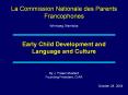 Early Child Development and Language and Culture PowerPoint PPT Presentation