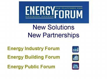 New Solutions New Partnerships