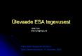 levaade ESA tegevusest PowerPoint PPT Presentation