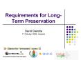Requirements for LongTerm Preservation PowerPoint PPT Presentation