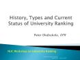 History, Types and Current Status of University Ranking PowerPoint PPT Presentation