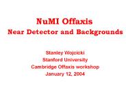 NuMI Offaxis Near Detector and Backgrounds