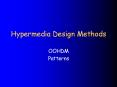 Hypermedia Design Methods PowerPoint PPT Presentation