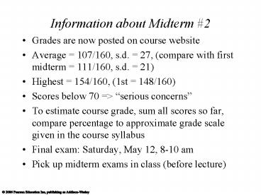 Information about Midterm